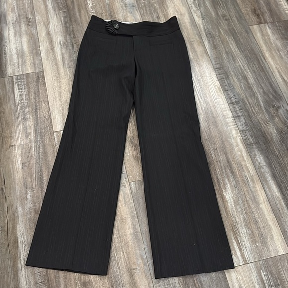 ANTHROPOLOGIE Cartonnier Black Pinstripe Slacks size 6 - Picture 4 of 9